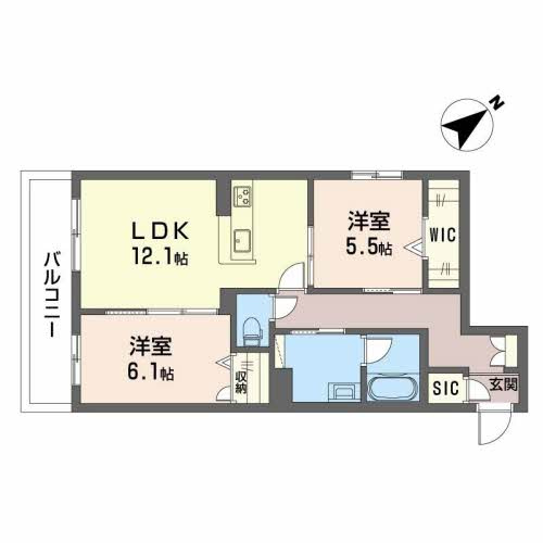 シャーメゾンリジエールノースの間取り