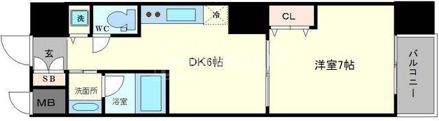 エスライズ西本町Ⅱの間取り