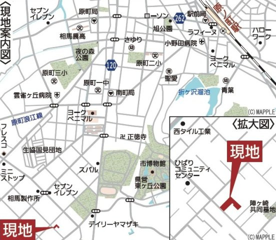新築戸建・建売　南相馬市原町区本陣前第4　Cradle Garden　全6棟の地図|現地案内図