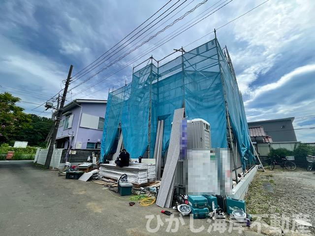 中郡大磯町生沢　新築戸建　の外観|9月14日撮影　建築中　現地外観