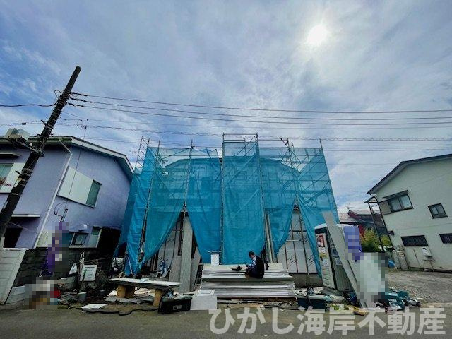中郡大磯町生沢　新築戸建　の外観|9月14日撮影　建築中　現地外観