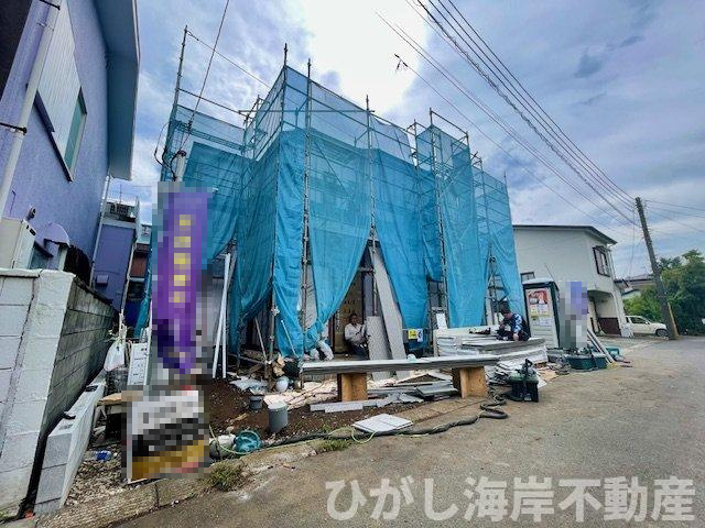 中郡大磯町生沢　新築戸建　の外観|9月14日撮影　建築中　現地外観