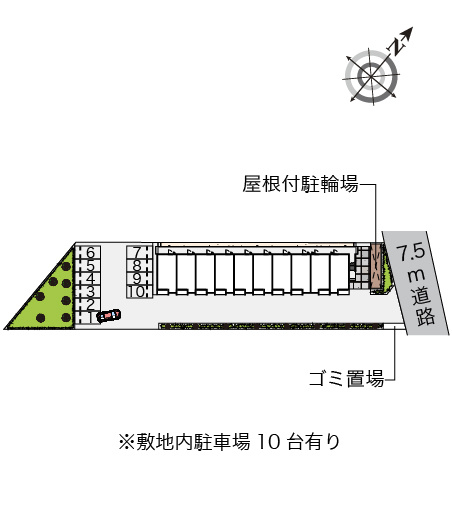 ミランダインゼルガーデンの駐車場