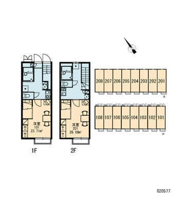 【区画図】 | レオパレスMidoriⅡ | 画像3