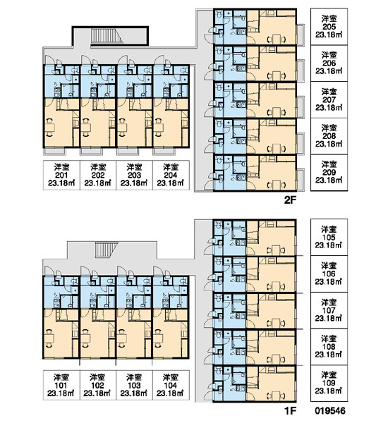 レオパレスパインブルームⅡの区画図|画像3