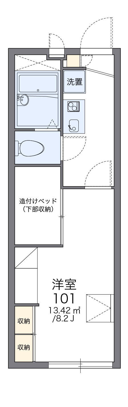 レオパレスbelsuonoⅡの間取り|画像2