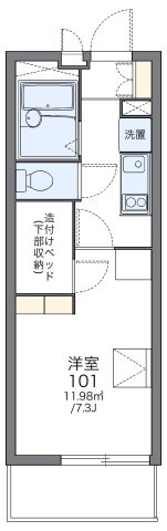 レオパレスハポネスⅢの間取り|画像2