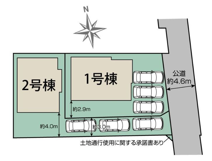 秦野市下大槻新築戸建て　2号棟の区画図|区画図「秦野市下大槻新築戸建て」