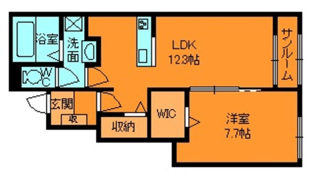 プリュニエキャトルの間取り