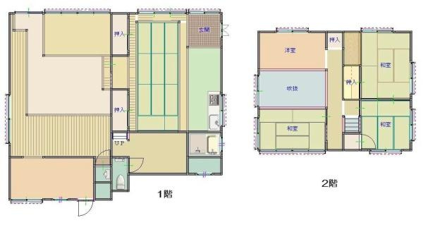 和歌山市新和歌浦　中古戸建の間取り