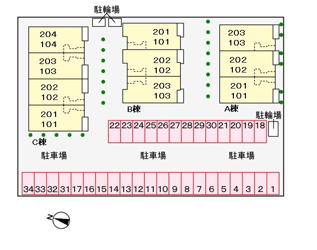 フォーリストBの区画図