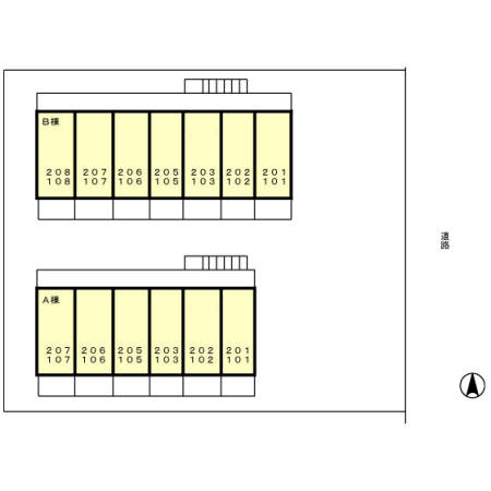 ヴィラ・ファミーユＡの区画図