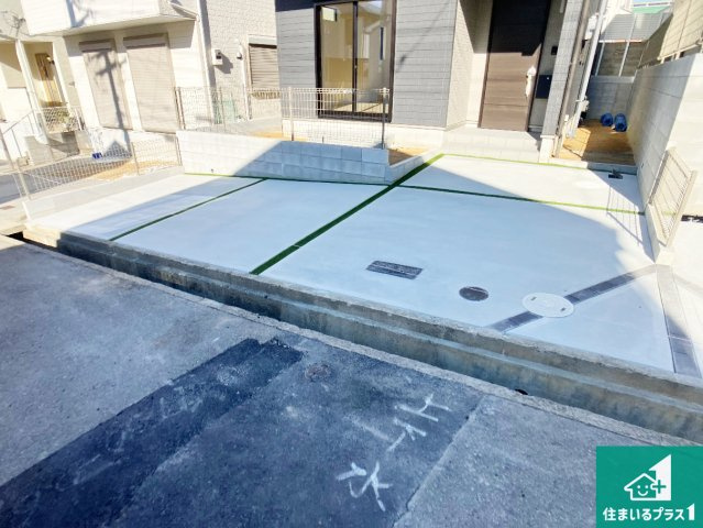 明石市松が丘　新築一戸建ての駐車場|駐車スペース！散水栓があるので、こまめに愛車を洗えます！