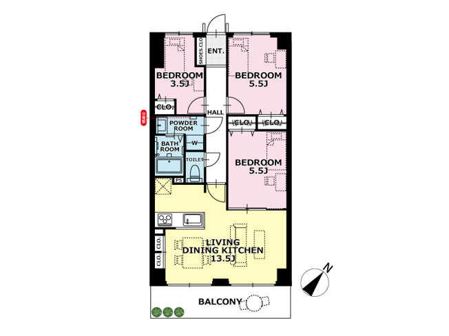 【間取り】 | ナイスアーバン志木　(丸井志木店) | 2025年11月中旬リノベ完成予定。新しい暮らしをすぐに始められる中古マンション。