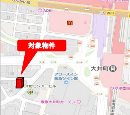 大井町センタービルの地図