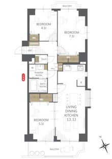 【間取り】イトーピア植田マンション 