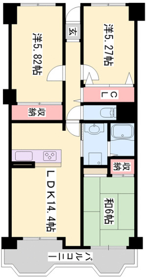 シャトーブランシェの間取り