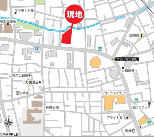 仲介手数料無料　コンセールタワー所沢の地図