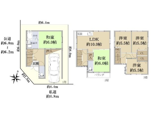 【間取り】 | 山科区勧修寺西栗栖野町　中古戸建