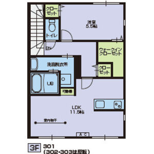 【新築】ニュースカイタウンA棟の間取り