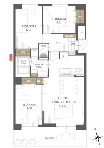 【間取り】ロイヤルシャトー西岡 