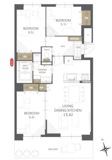 【間取り】ロイヤルシャトー西岡 