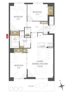 【間取り】ロイヤルシャトー西岡 