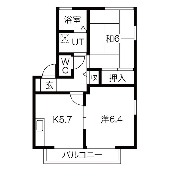 【間取り】 | コンフォール石坂Ｂ
