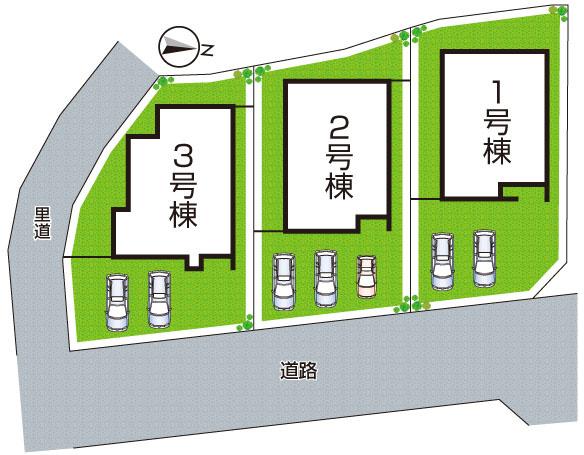 姫路市上大野　第４期　新築一戸建ての区画図|全３区画