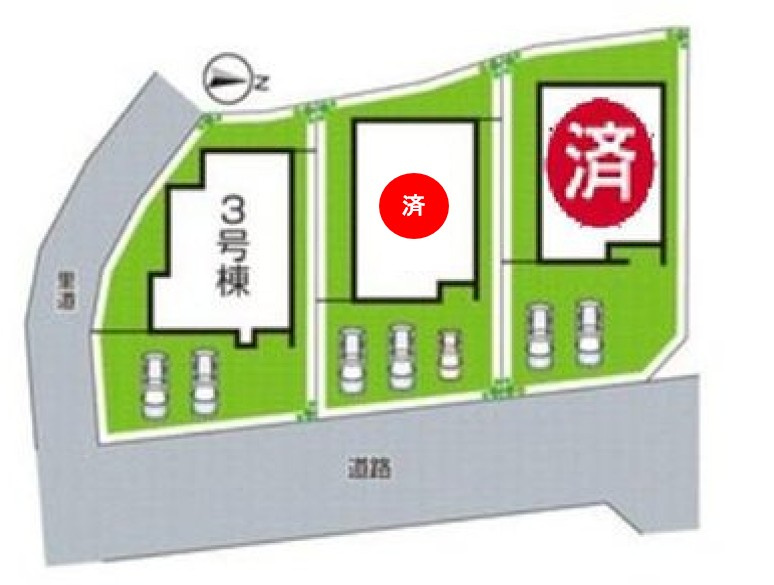 姫路市上大野　第４期　新築一戸建ての区画図|全３区画