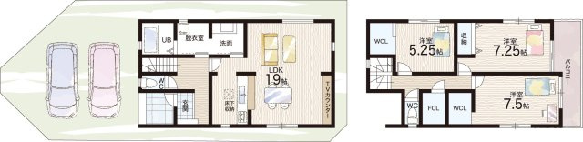 小野市神明町　第4期　新築一戸建ての間取り|1号地