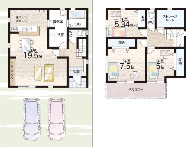 小野市神明町　第4期　新築一戸建ての間取り|5号地