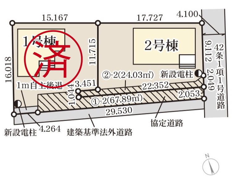 中野市江部第１の区画図