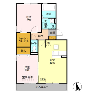 【間取り】 | ヴィルドミール中今泉