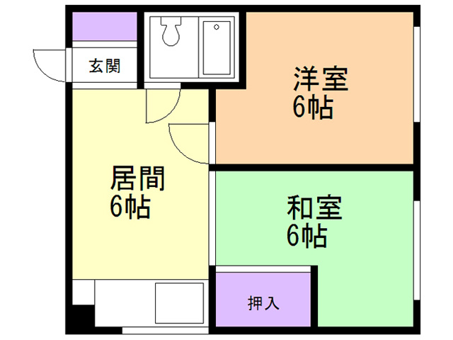 室蘭中島町ハウスの間取り