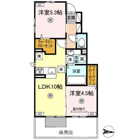 グランフォレ白藤の間取り