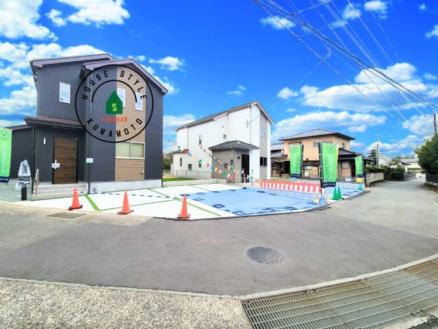 熊本市北区龍田弓削1丁目第1-2棟（A号棟）の前面道路含む現地写真|見学の時間などお気軽にお問い合わせ下さい。