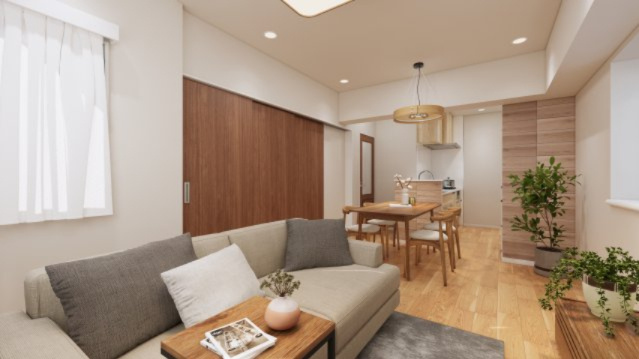 【居間・リビング】 | 桜木町パークハウス | ※CGの為、実際と異なる場合がございます。