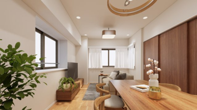 【居間・リビング】 | 桜木町パークハウス | ※CGの為、実際と異なる場合がございます。