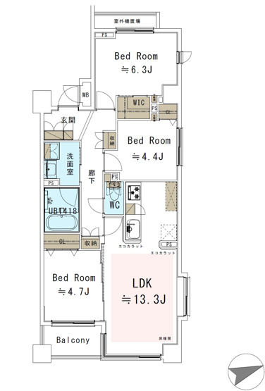 【間取り】 | 桜木町パークハウス