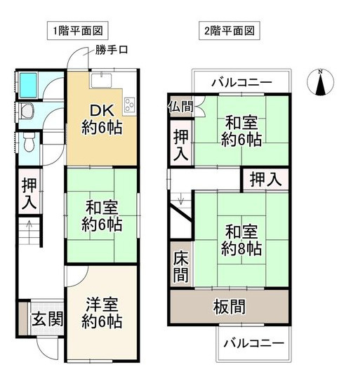 旭区清水３丁目　戸建の間取り