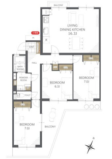 【間取り】境谷西第2住宅団地16棟 