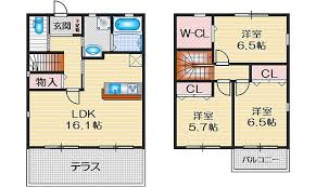 東豊中町3丁目一戸建の間取り