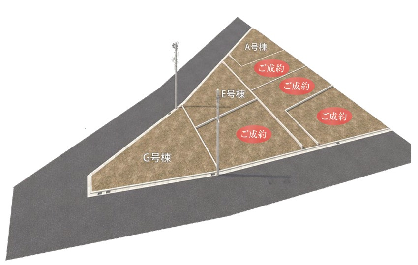 仲介手数料無料　東村山久米川Ⅰ期　新築戸建　全７棟　の区画図