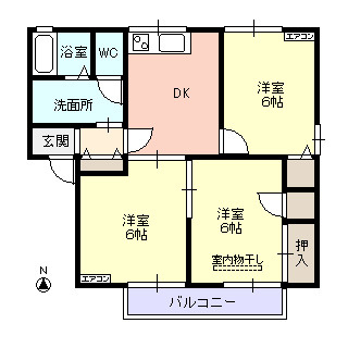 リーセントミュールB棟の間取り