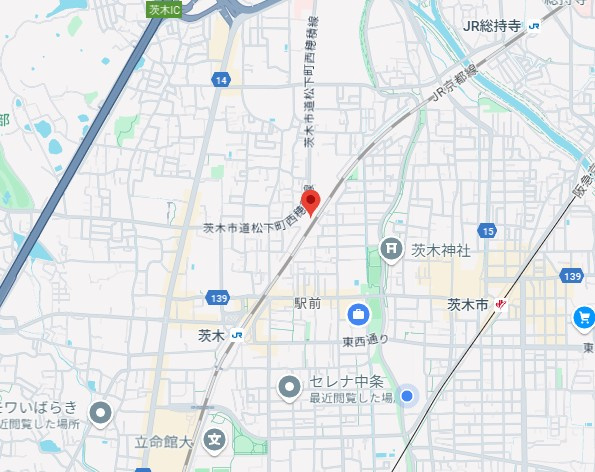 シャーメゾンステージ茨木春日の地図