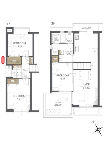 【間取り】入船中央エステート５２号棟 
