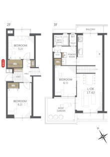 【間取り】入船中央エステート５２号棟 