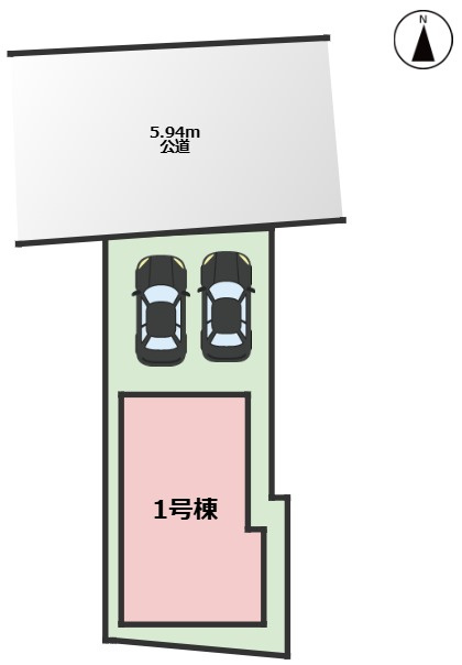 MIRASUMO西区児玉205①｜名古屋市の戸建ならホームアップの区画図