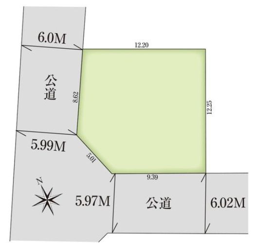 小山市犬塚3丁目　3期の区画図